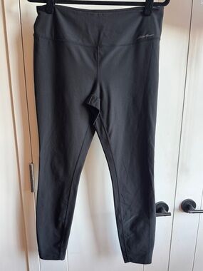Eddie Bauer Black Logo Seam Athletic Leggings